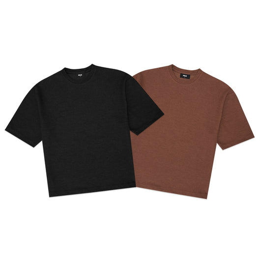 FOLX Oversized Knit Texture T-Shirt