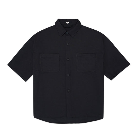 FOLX Double Pockets Textured Short Sleeve Shirt