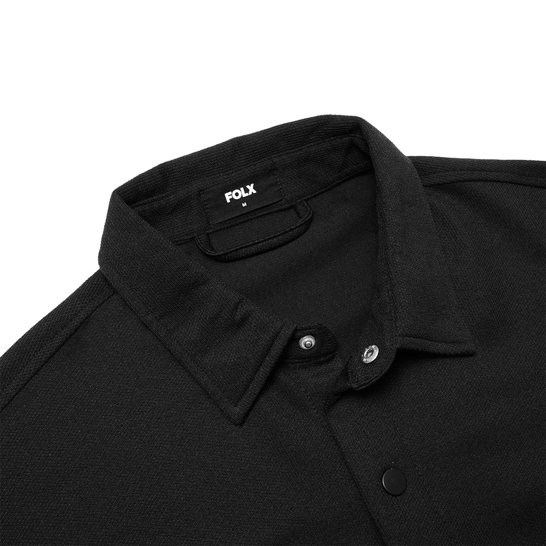 FOLX Double Pockets Textured Short Sleeve Shirt