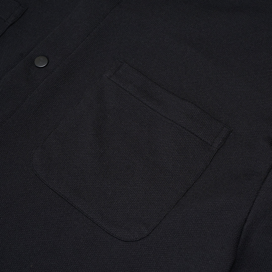 FOLX Double Pockets Textured Short Sleeve Shirt