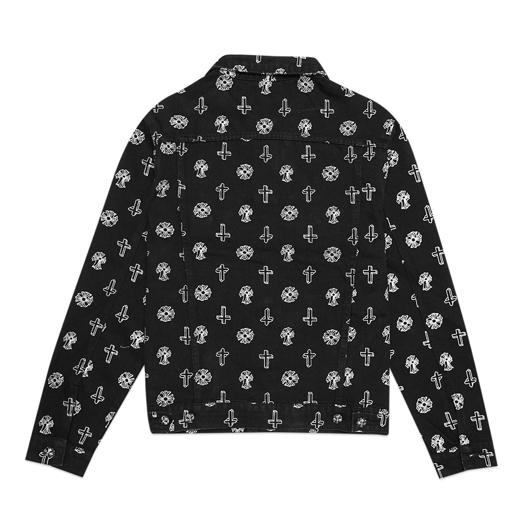 CHR Logo Print Denim Jacket