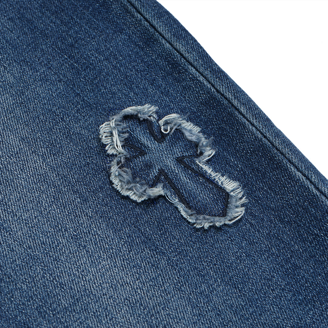 CHR Multi Cross Patch Denim Jeans