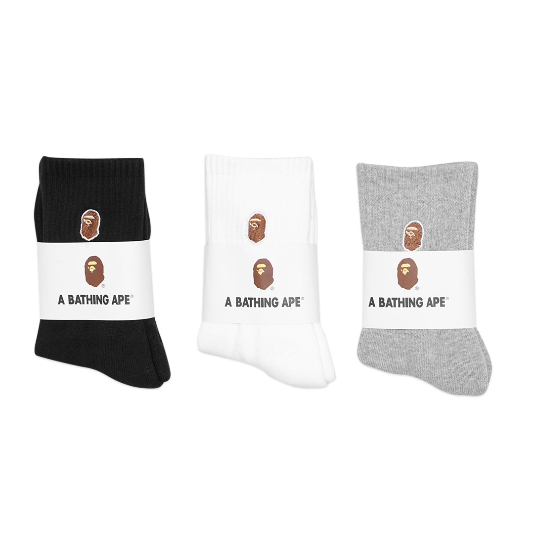 A Bathing Ape Ape Head One Point Mid Socks