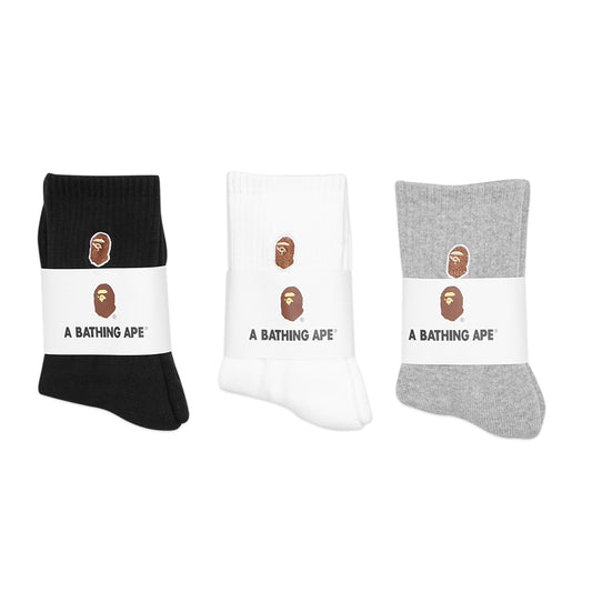 A Bathing Ape Ape Head One Point Mid Socks