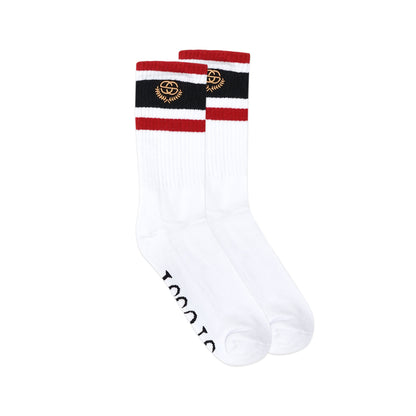Stussy Bicolor Stripes SS Logo Crew Socks