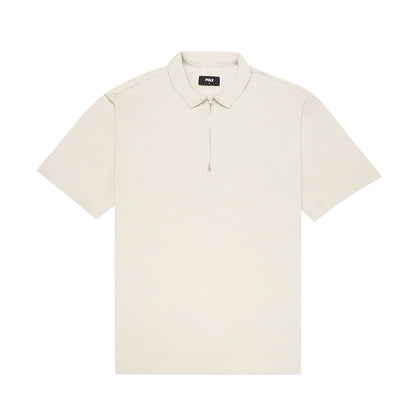 FOLX Half Zipper Elastic Cotton Polo Shirt