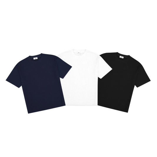 FOLX Jacquard Square Pattern T-Shirt