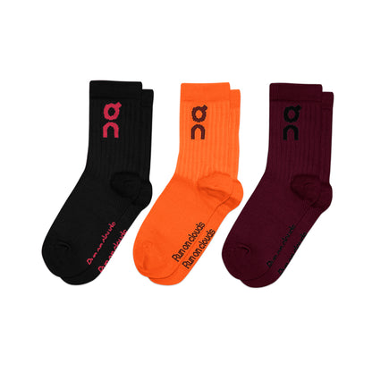 On Cloud Logo Mid Socks 3-Pair Pack