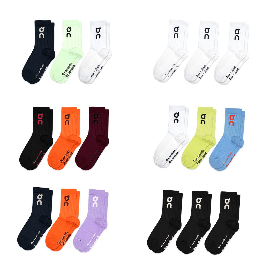 On Cloud Logo Mid Socks 3-Pair Pack