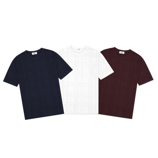 FOLX Geometric Square Textured T-Shirt