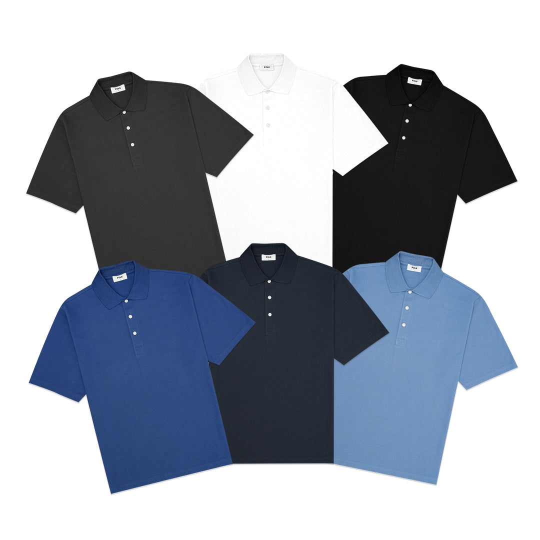 FOLX Basic Pique Polo Shirt