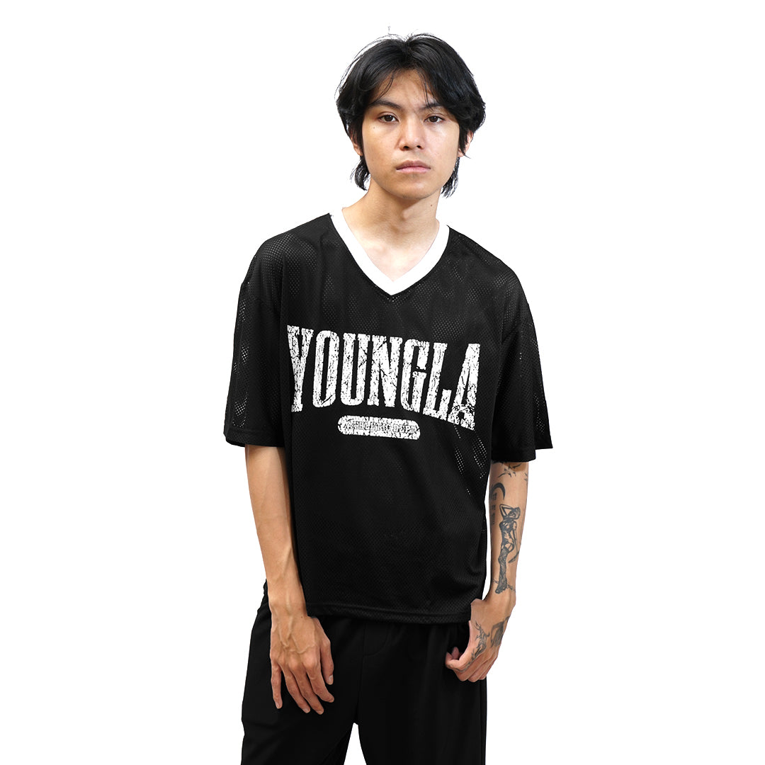 YOUNGLA Varsity Football Jersey T-Shirt