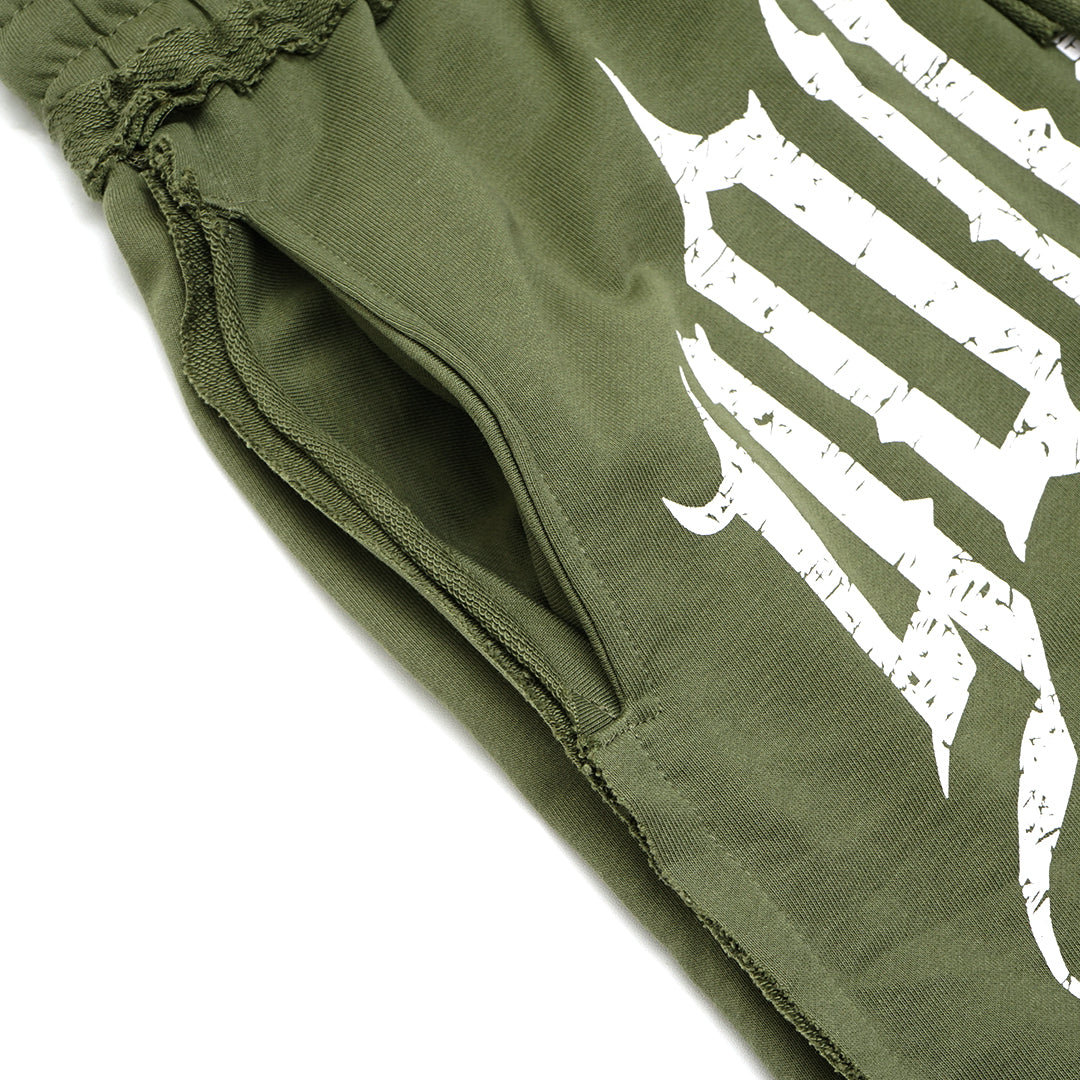 YOUNGLA Deconstructed Terry Shorts