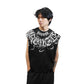 YOUNGLA Scripted Cut-Off Sleeveless T-Shirt
