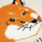 MKS Orange Fox Head Tote Bag