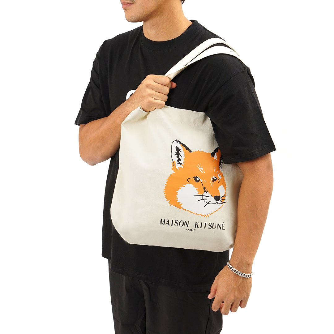 MKS Orange Fox Head Tote Bag