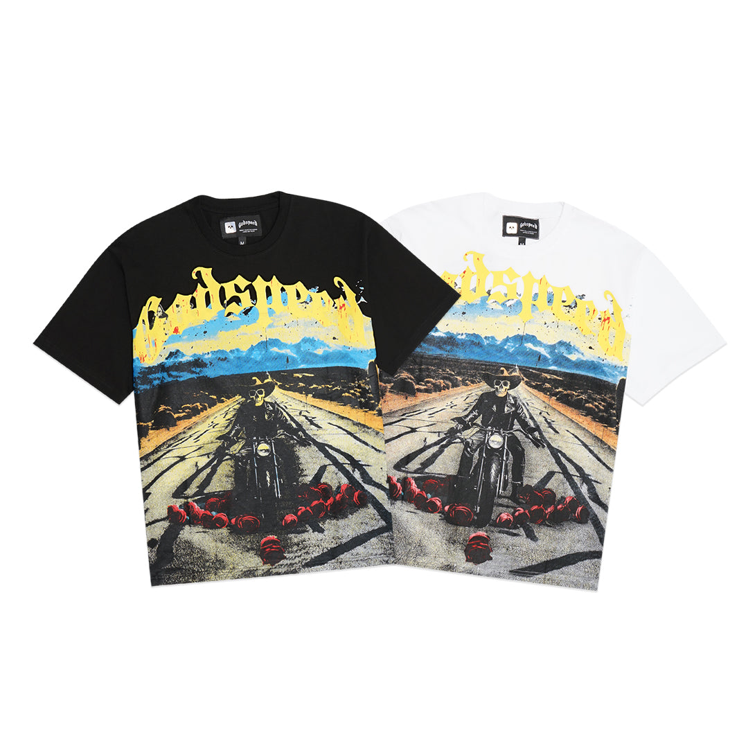 Godspeed Skeleton Motorcycle Rider T-Shirt – SANGKIL