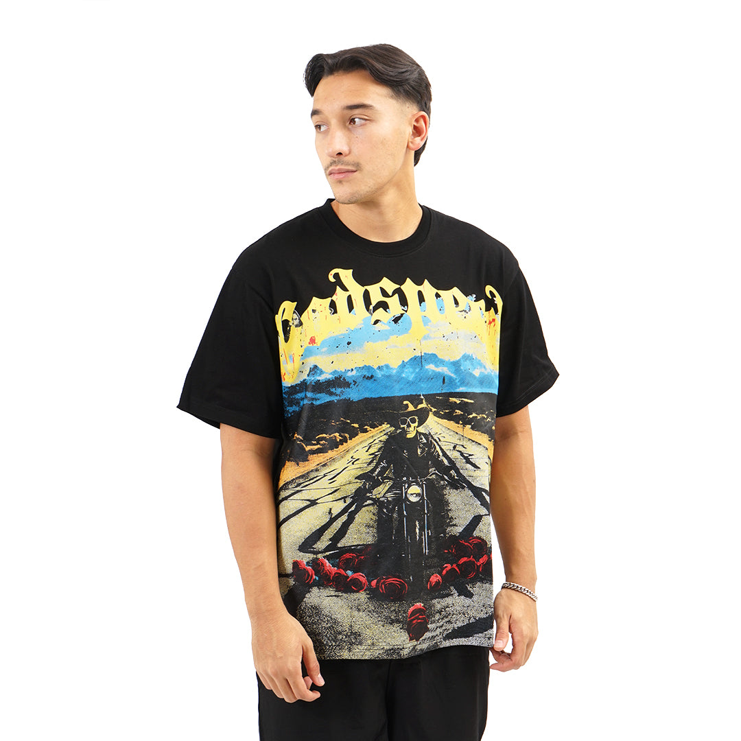 Godspeed Skeleton Motorcycle Rider T-Shirt