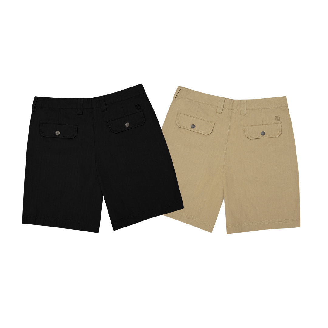 SDOUBLE Herringbone Field Shorts