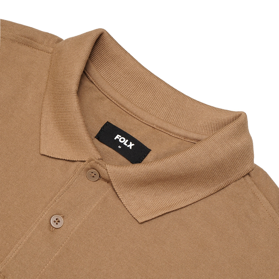 FOLX Basic Two-Button Polo Shirt