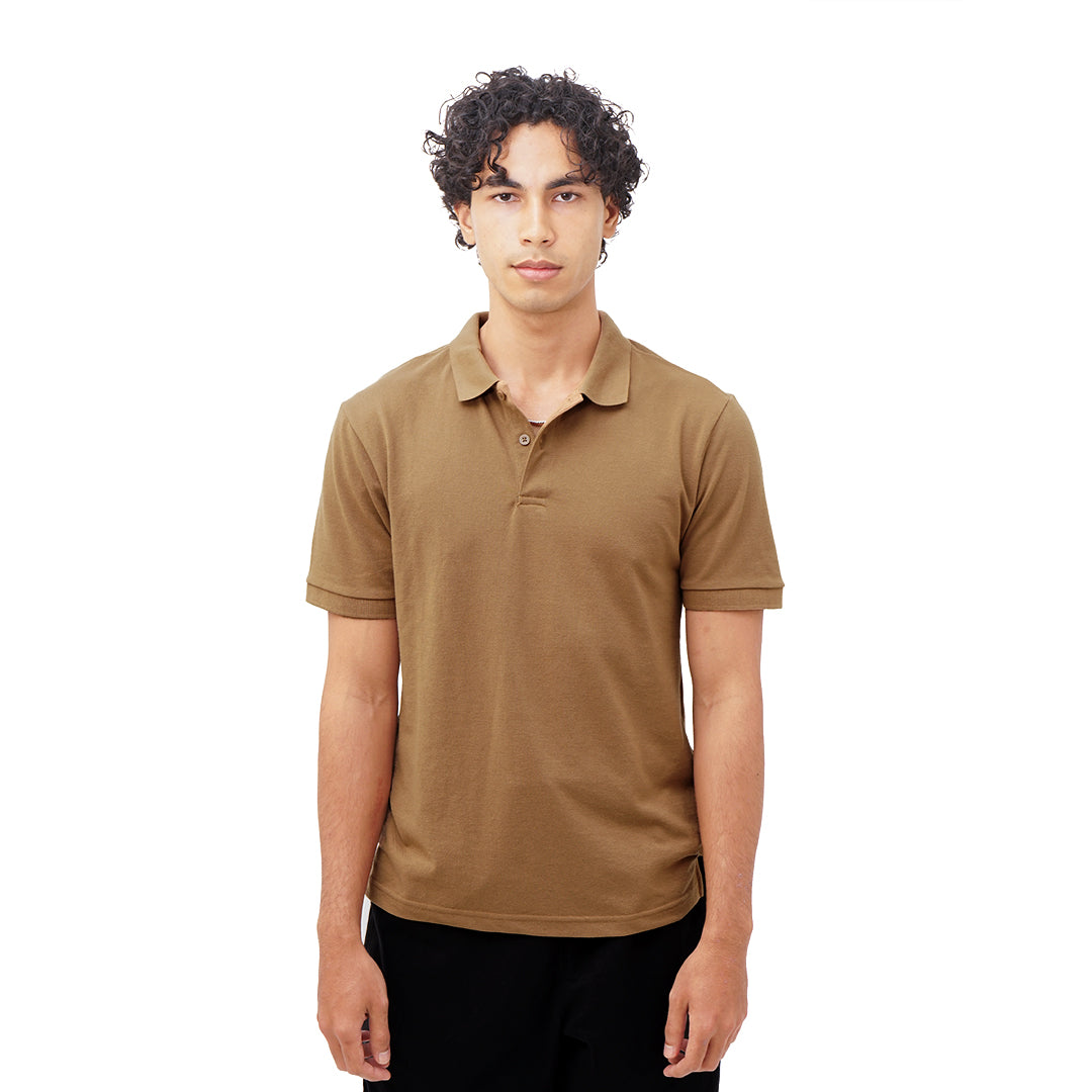 FOLX Basic Two-Button Polo Shirt