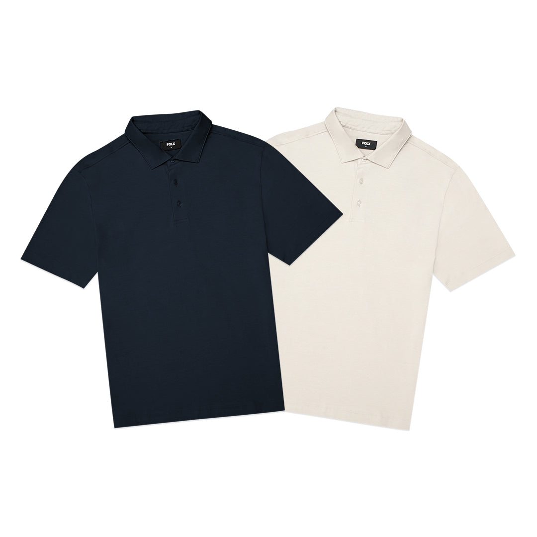 FOLX Elastic Cotton Polo Shirt