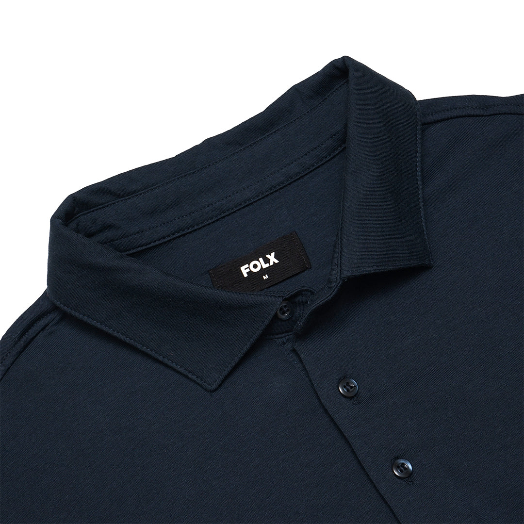 FOLX Elastic Cotton Polo Shirt