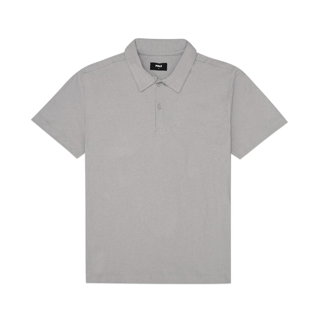 FOLX Diamond Textured Polo Shirt