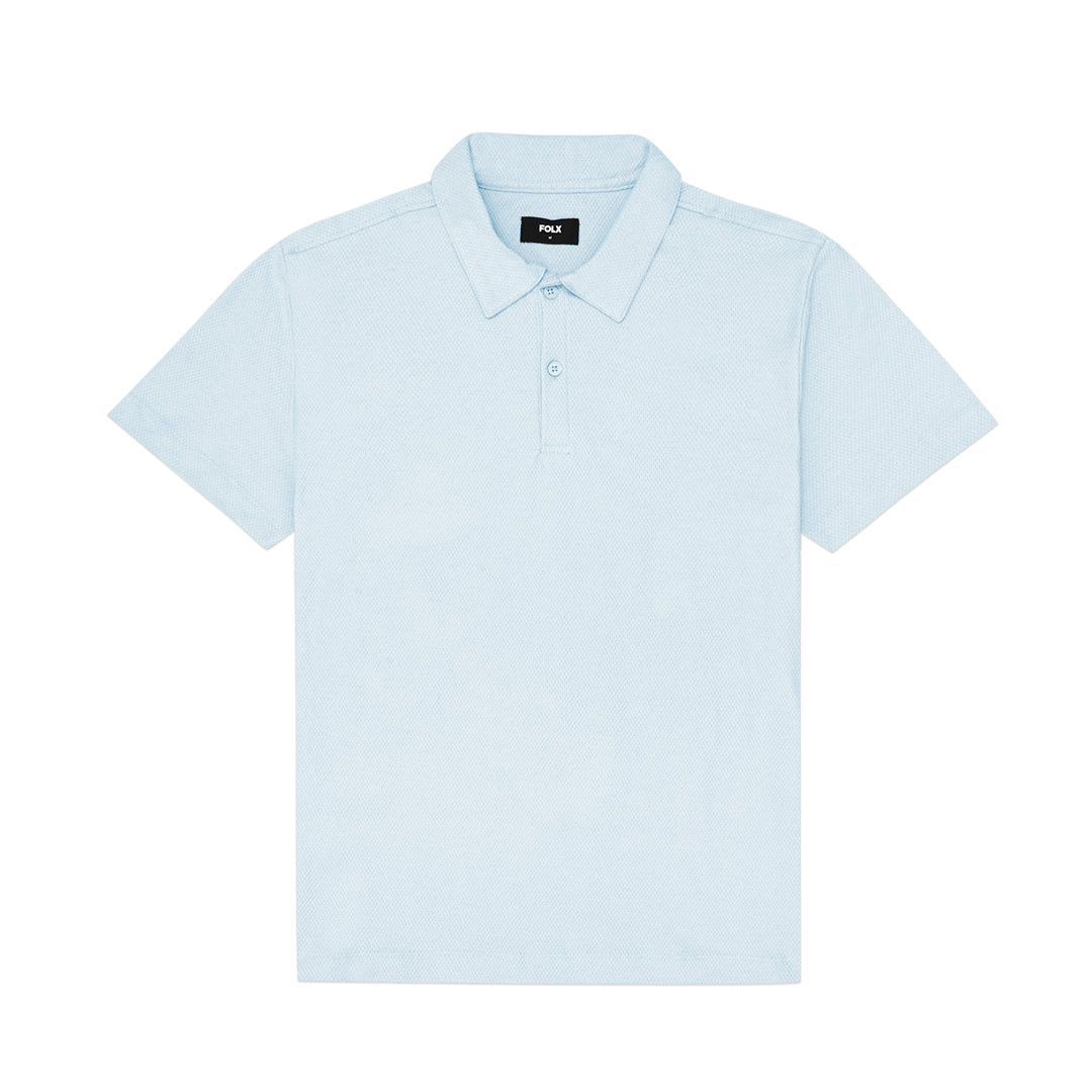 FOLX Diamond Textured Polo Shirt