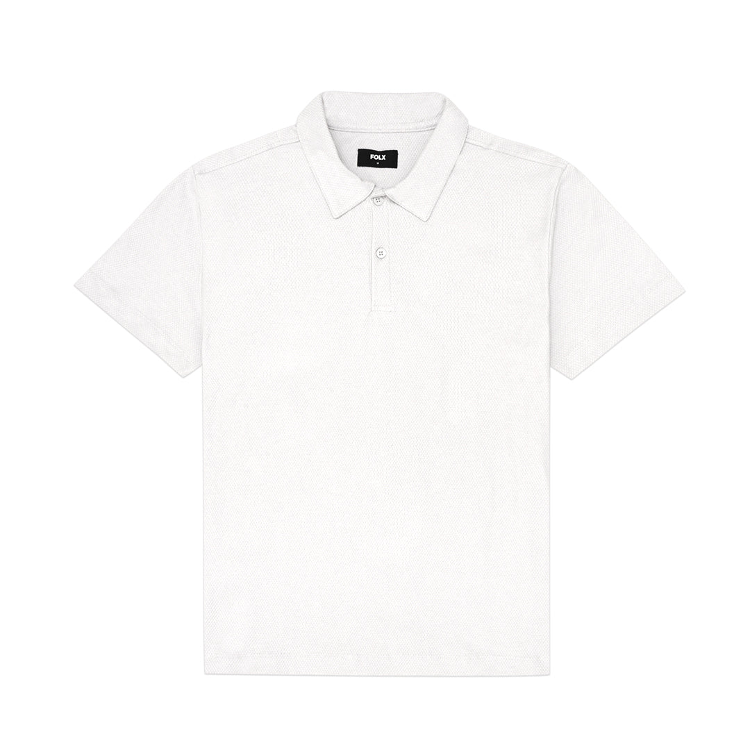FOLX Diamond Textured Polo Shirt