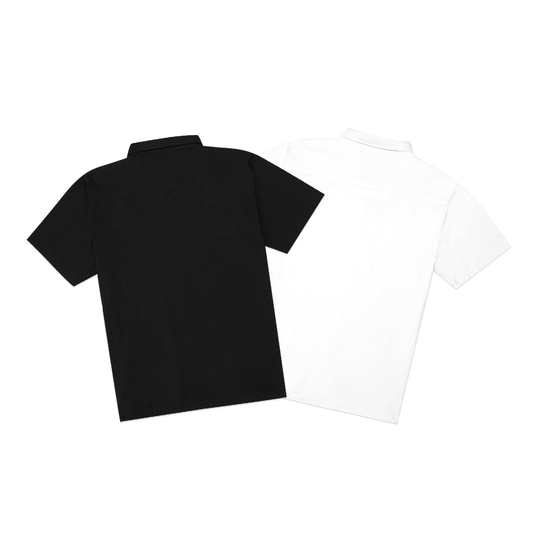 FOLX Double Plackets Short Sleeve Shirt