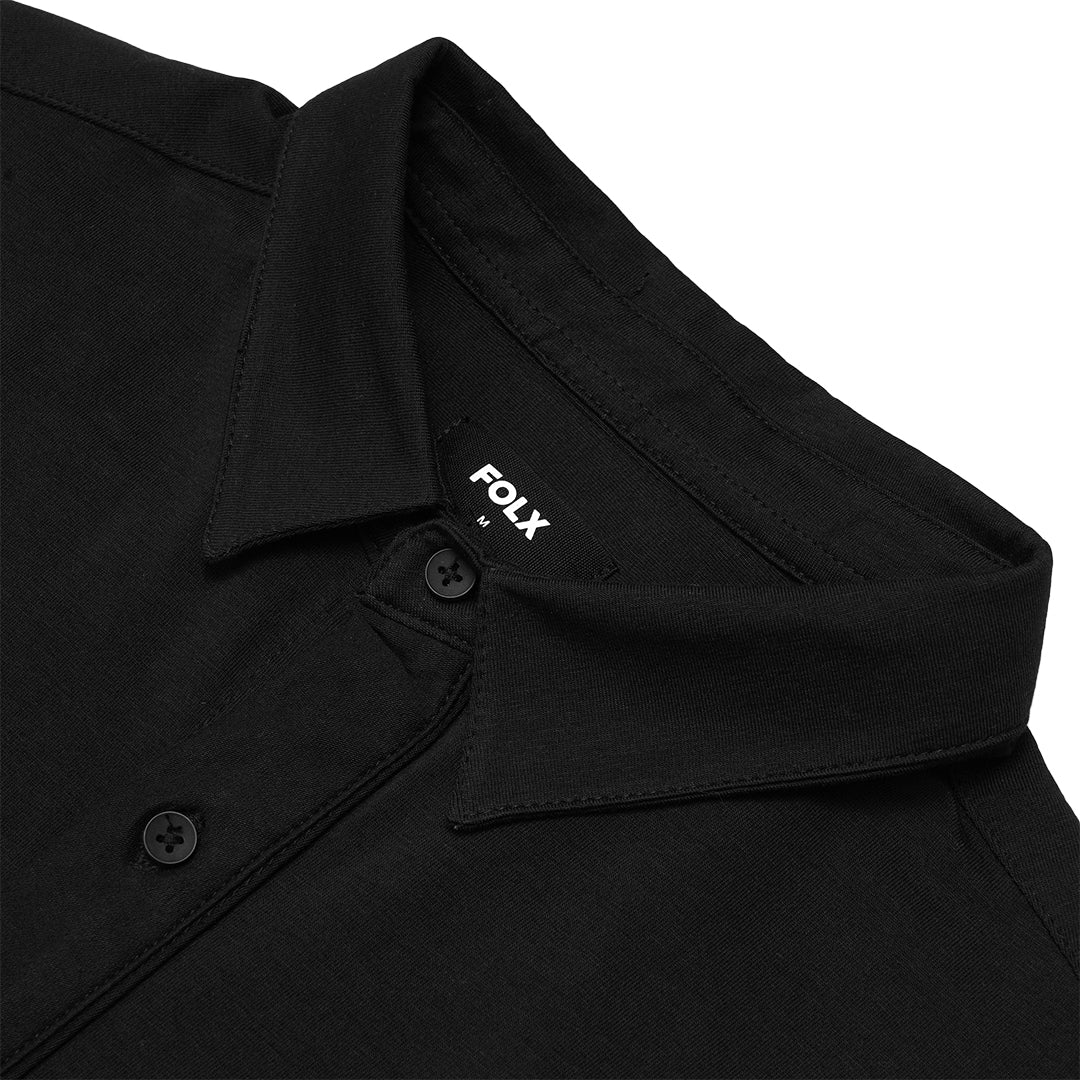 FOLX Double Plackets Short Sleeve Shirt