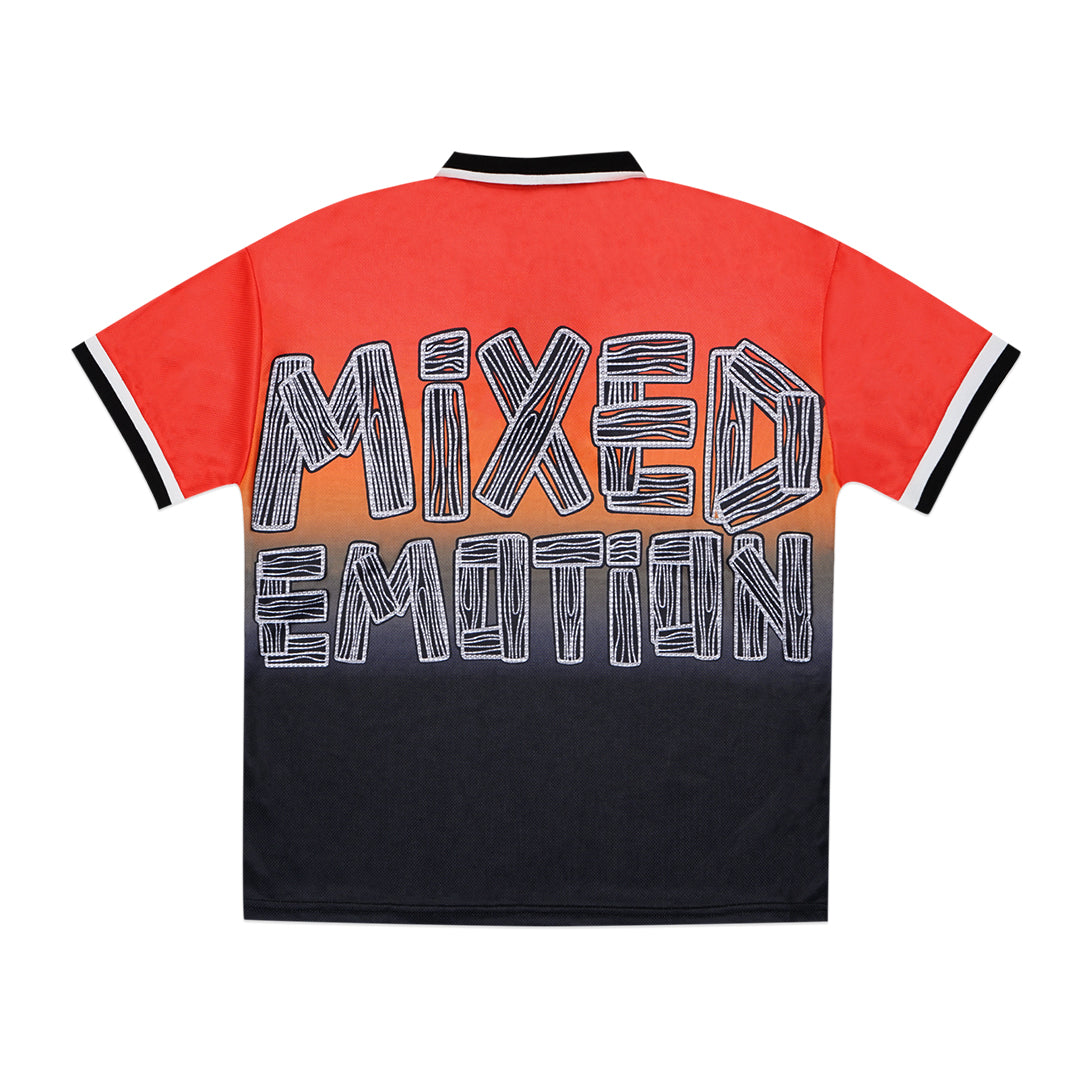 Mixed Emotion Paradise Button Up Jersey Polo Shirt