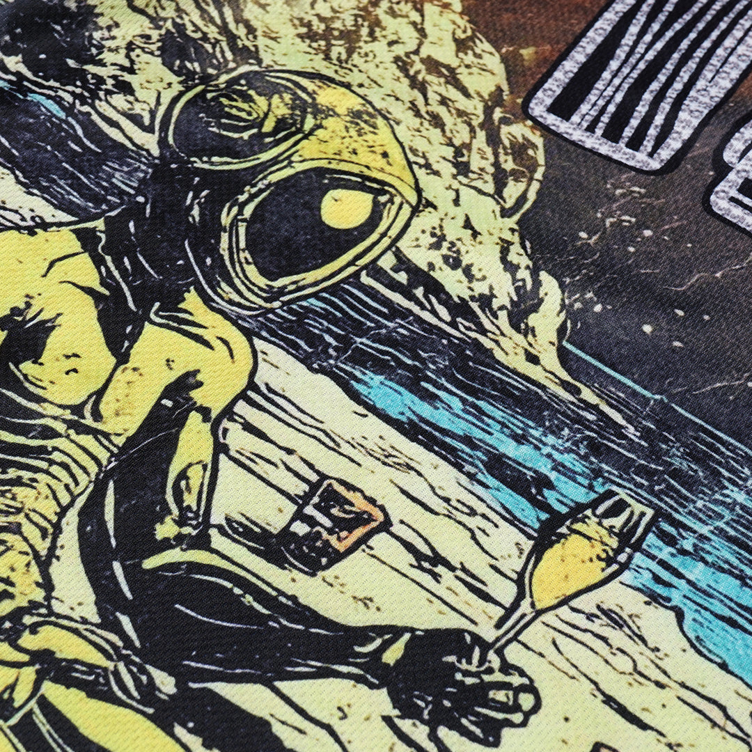 Mixed Emotion Paradise Button Up Jersey Polo Shirt