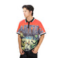 Mixed Emotion Paradise Button Up Jersey Polo Shirt