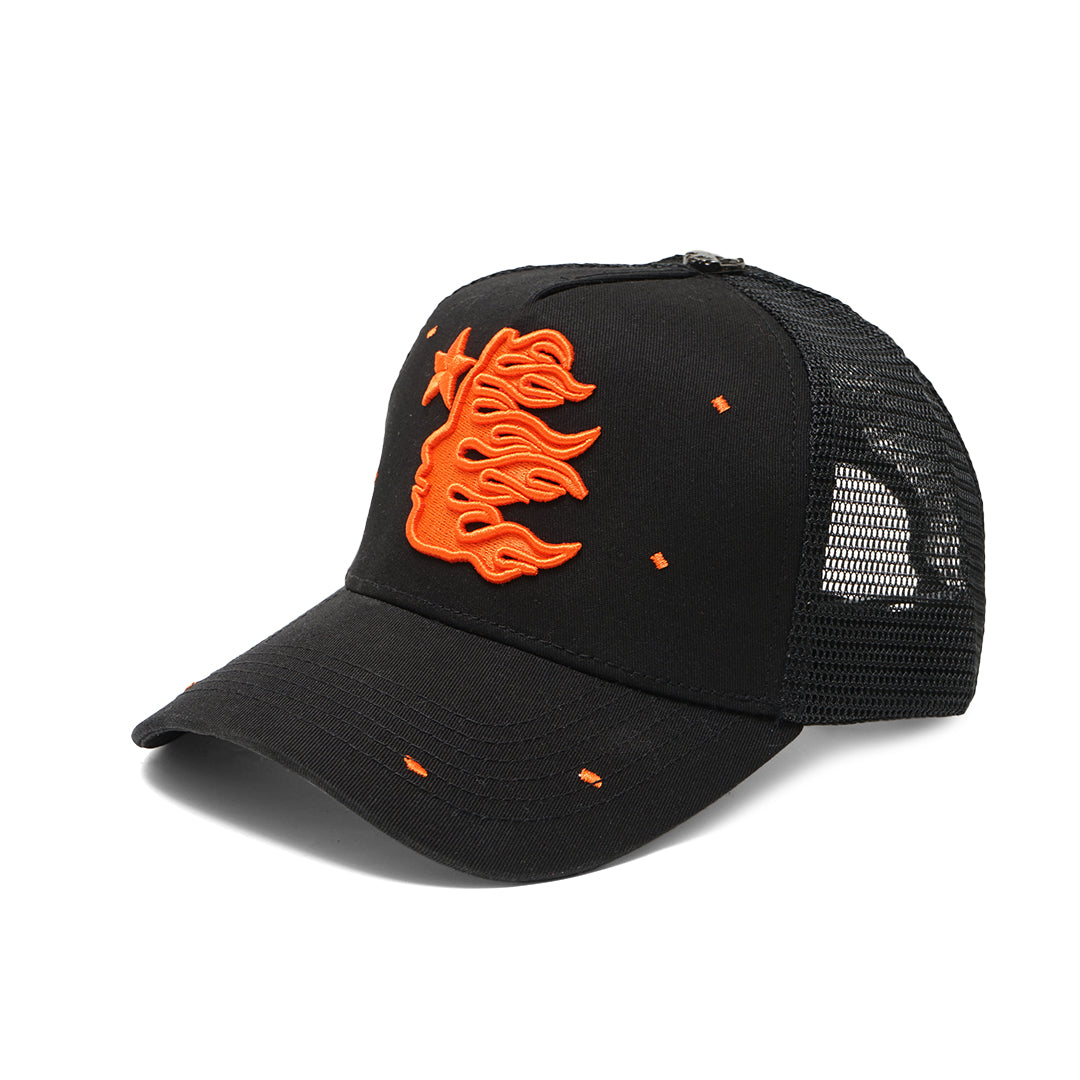 Hellstar Dots OG Logo Mesh Trucker Baseball Cap