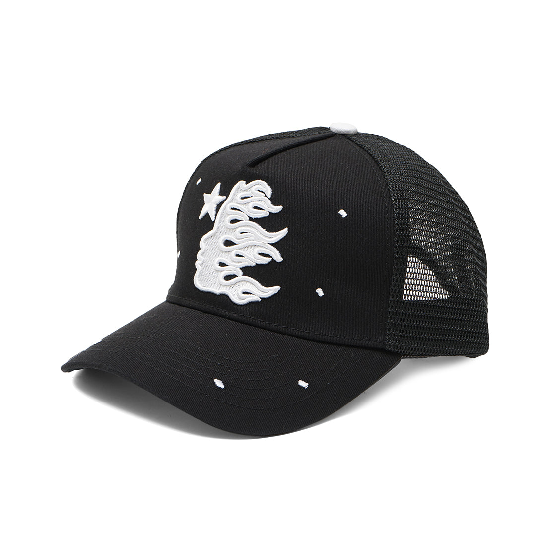 Hellstar Dots OG Logo Mesh Trucker Baseball Cap