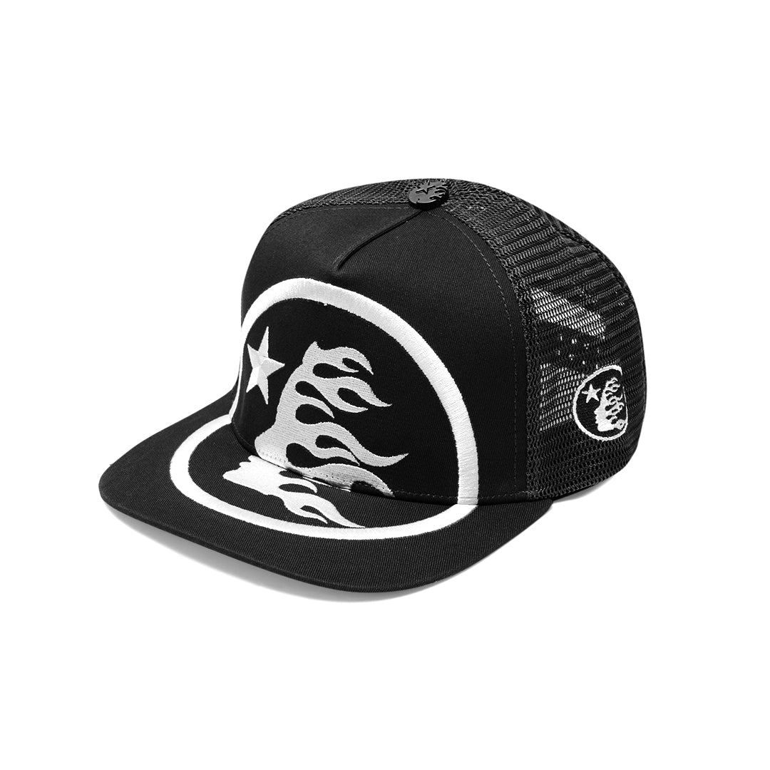 Hellstar Big Circle Logo Trucker Snapback Cap
