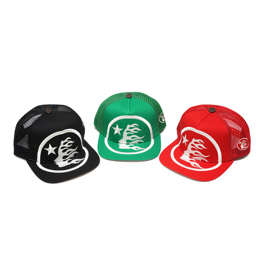 Hellstar Big Circle Logo Trucker Snapback Cap