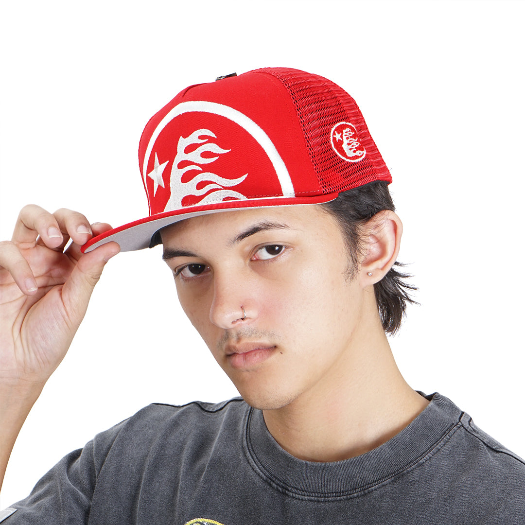 Hellstar Big Circle Logo Trucker Snapback Cap