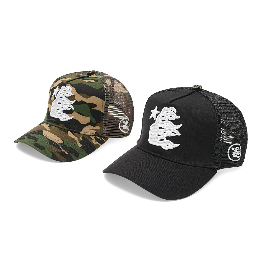 Hellstar OG Logo Mesh Trucker Baseball Cap