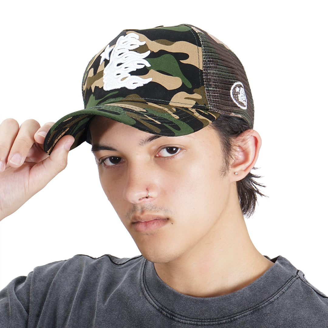 Hellstar OG Logo Mesh Trucker Baseball Cap