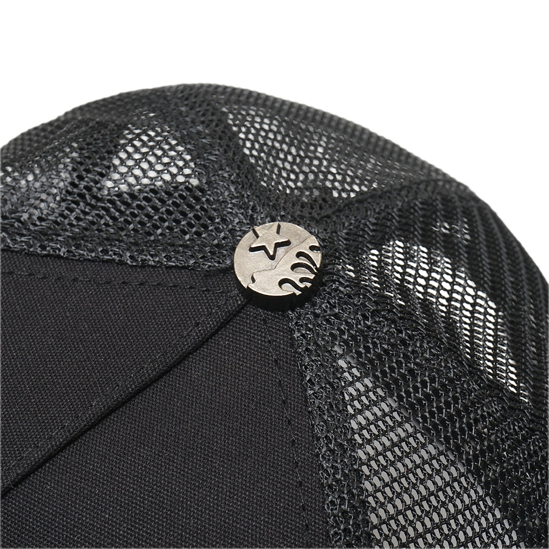 Hellstar White Logo Mesh Trucker Baseball Cap