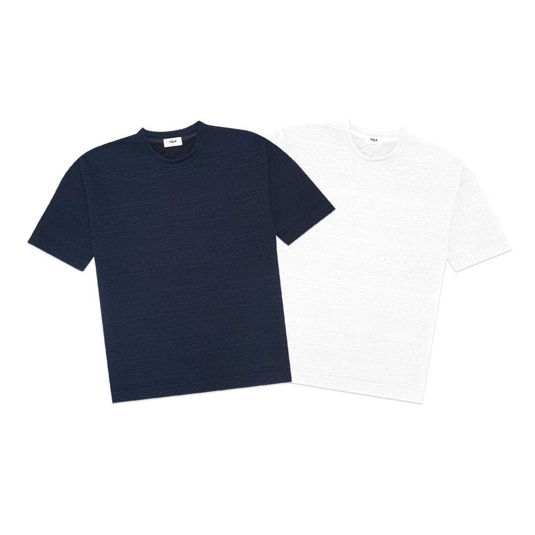 FOLX Horizontal Geometric Pattern T-Shirt