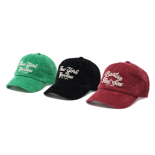 M7B Cursive Corduroy Baseball Cap
