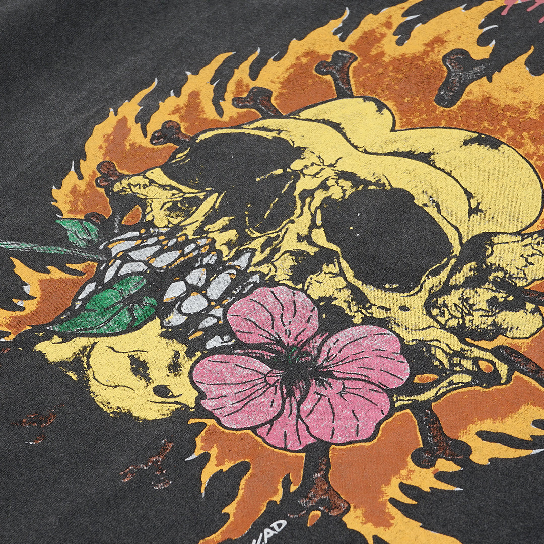 FOG Metallica Pushead Flaming Heart Skull T-Shirt