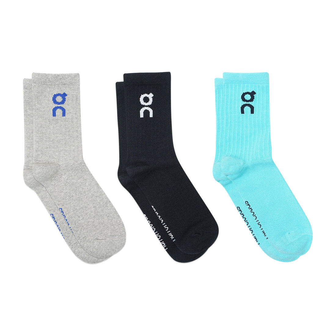 On Cloud Logo Colorful Mid Socks 3-Pair Pack