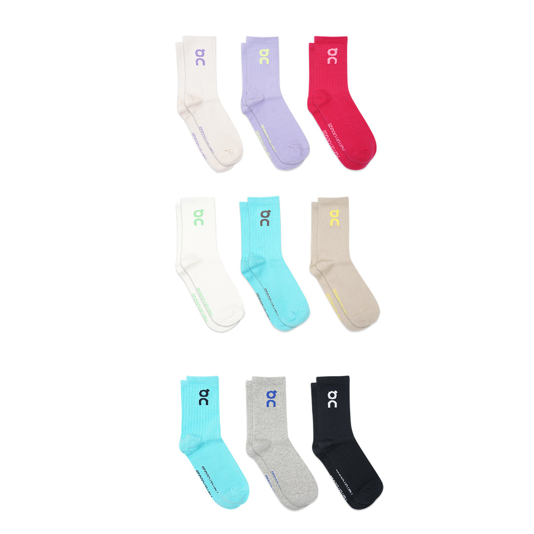 On Cloud Logo Colorful Mid Socks 3-Pair Pack
