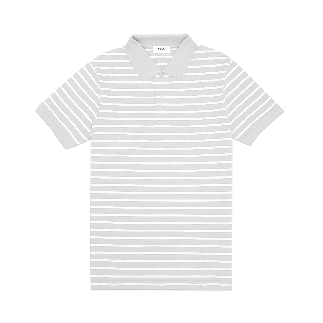 FOLX Stripes Pique Polo Shirt