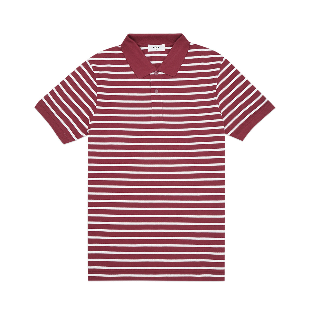 FOLX Stripes Pique Polo Shirt